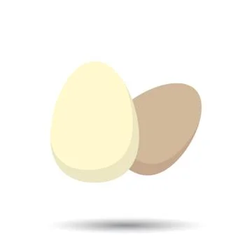 Egg Icon. Flat vector illustration on white background イラスト素材