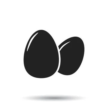 Egg Icon. Flat vector illustration on white background 스톡 일러스트