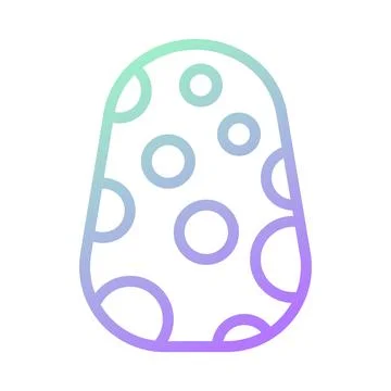Egg icon gradient green purple colour easter symbol illustration. Stock Illustration