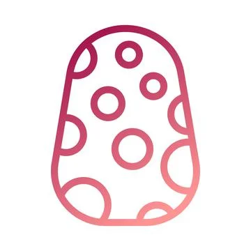 Egg icon gradient red white easter illustration Stock Illustration