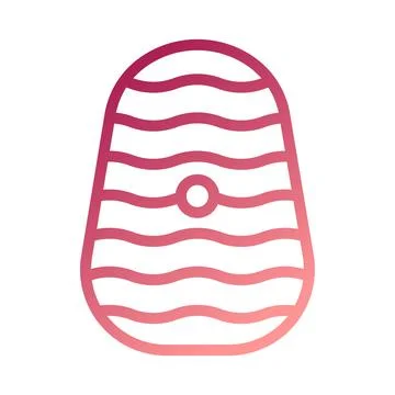 Egg icon gradient red white easter illustration Stock Illustration