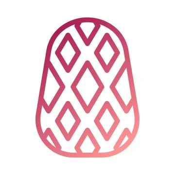 Egg icon gradient red white easter illustration 스톡 일러스트