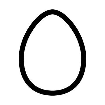 Egg icon line isolated on white background. Black flat thin icon on modern .. 스톡 일러스트