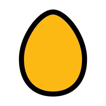 Egg icon line isolated on white background. Black flat thin icon on modern .. Stock Illustration