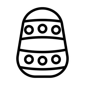 Egg icon outline style easter illustration vector element and symbol perfect. Stock Illustration