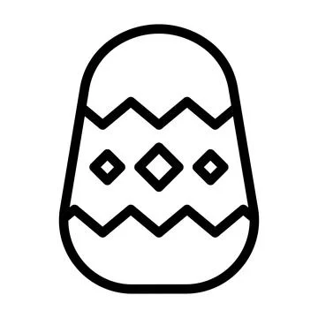 Egg icon outline style easter illustration vector element and symbol perfect. Illustrazione stock