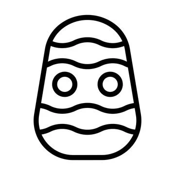 Egg icon outline style easter illustration vector element and symbol perfect. 스톡 일러스트