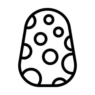 Egg icon outline style easter illustration vector element and symbol perfect. 스톡 일러스트