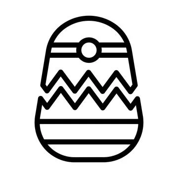 Egg icon outline style easter illustration vector element and symbol perfect. Stock Illustration