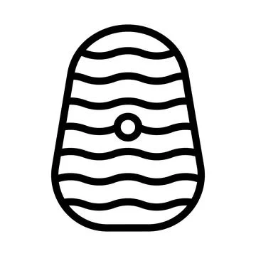 Egg icon outline style easter illustration vector element and symbol perfect. Stock Illustration