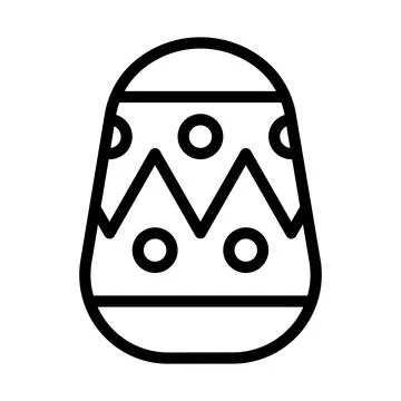 Egg icon outline style easter illustration vector element and symbol perfect. Illustrazione stock