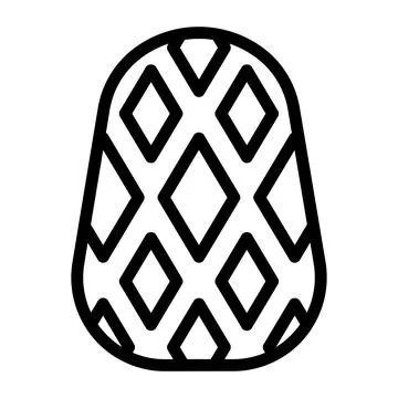 Egg icon outline style easter illustration vector element and symbol perfect. Stock Illustration
