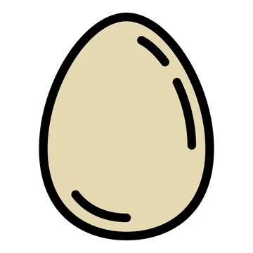 Egg icon, outline style Stock Illustration