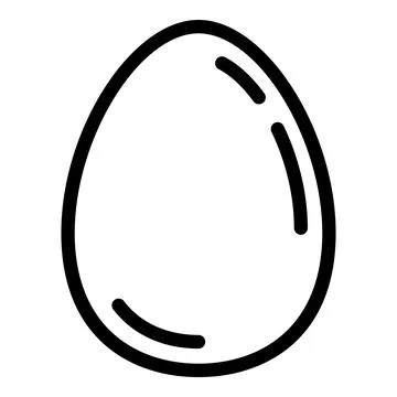Egg icon, outline style Stock Illustration