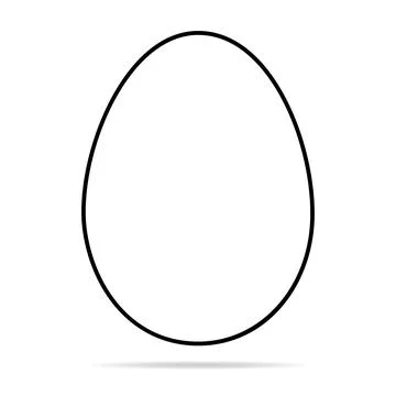 Egg icon with shadow, shell easter symbol, healthy nature food, vector illust 스톡 일러스트