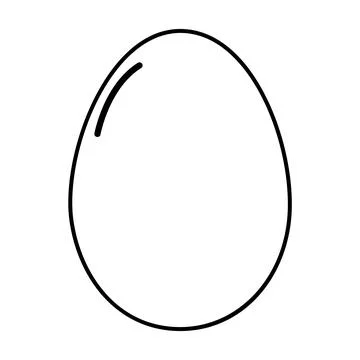 Egg icon, shell easter symbol, healthy nature food, vector illustration, farm Illustrazione stock