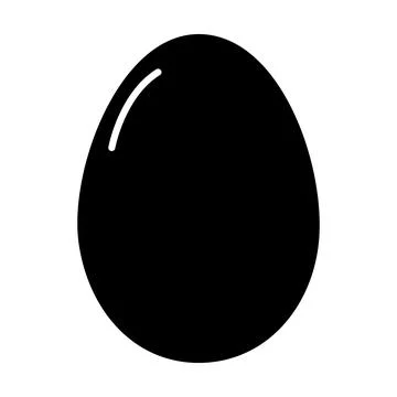 Egg icon, shell easter symbol, healthy nature food, vector illustration, farm Illustrazione stock