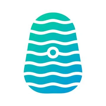 Egg icon solid gradient green blue colour easter symbol illustration. Stock Illustration