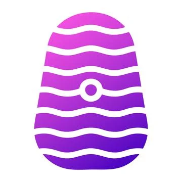 Egg icon solid gradient purple pink colour easter symbol illustration. Illustrazione stock