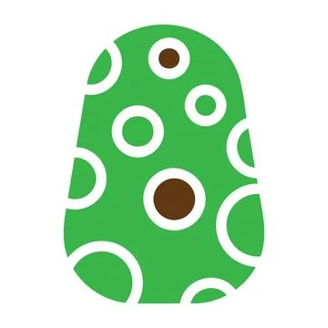 Egg icon solid green brown colour easter symbol illustration. Stock Illustration