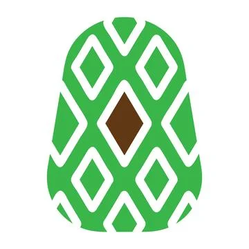 Egg icon solid green brown colour easter symbol illustration. Illustrazione stock