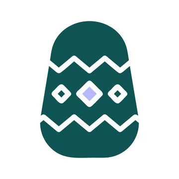 Egg icon solid green purple colour easter symbol illustration. Illustrazione stock