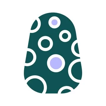 Egg icon solid green purple colour easter symbol illustration. Stock Illustration