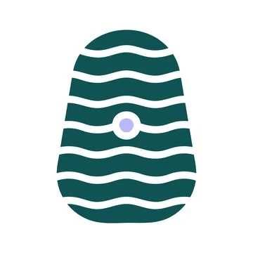 Egg icon solid green purple colour easter symbol illustration. Stock Illustration