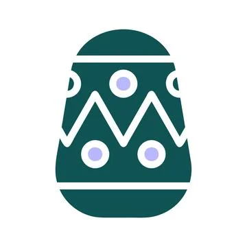 Egg icon solid green purple colour easter symbol illustration. 스톡 일러스트