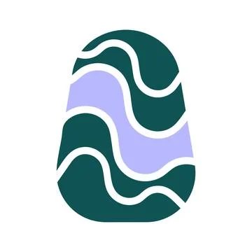Egg icon solid green purple colour easter symbol illustration. Stock Illustration
