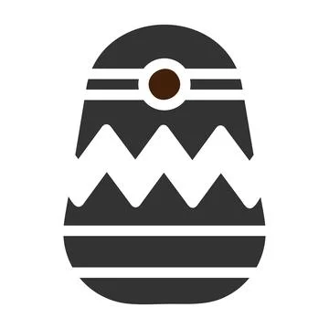 Egg icon solid grey brown colour easter symbol illustration. Stock Illustration