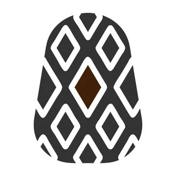 Egg icon solid grey brown colour easter symbol illustration. Illustrazione stock