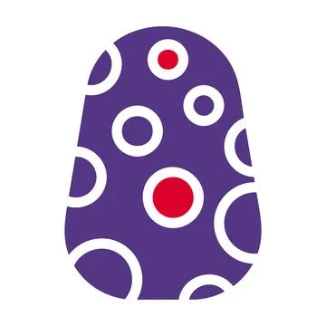 Egg icon solid red purple style easter illustration vector element and symb.. Stock Illustration