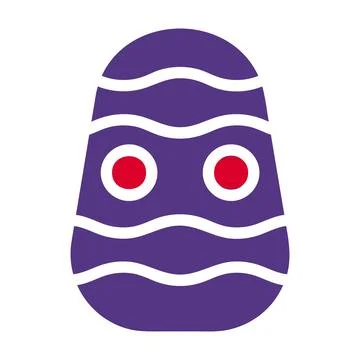 Egg icon solid red purple style easter illustration vector element and symb.. Stock Illustration