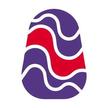 Egg icon solid red purple style easter illustration vector element and symb.. Stock Illustration