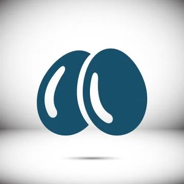 Egg icon  stock vector illustration flat design Stock Illustration
