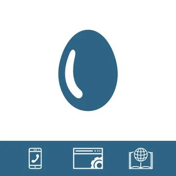 Egg icon stock vector illustration flat design Stock Illustration