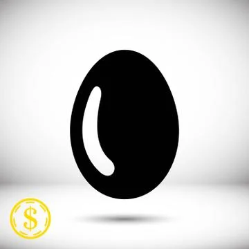 Egg icon stock vector illustration flat design Stock Illustration