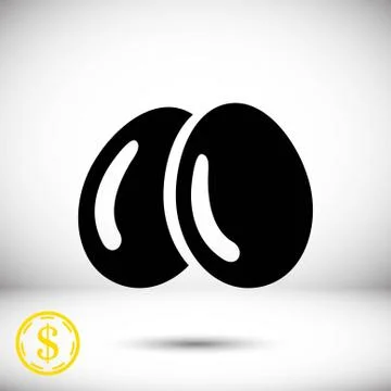 Egg icon  stock vector illustration flat design Stock Illustration