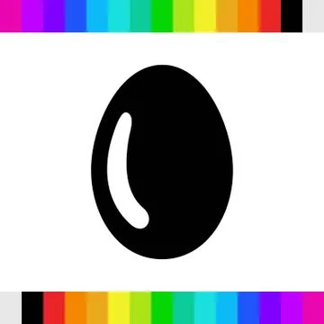 Egg icon stock vector illustration flat design Stock Illustration