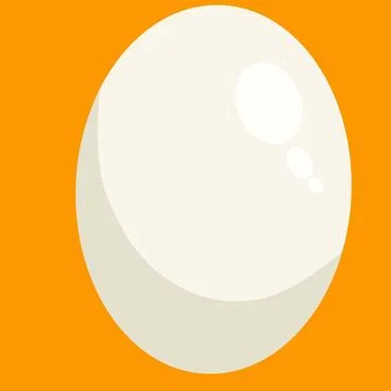 Egg icon. Tekur is associated with a source of protein. colored outline style 库存插图