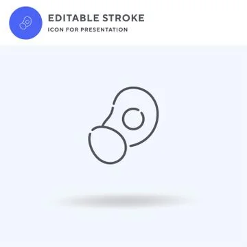 Egg icon vector, filled flat sign, solid pictogram isolated on white, logo il Stock Illustration