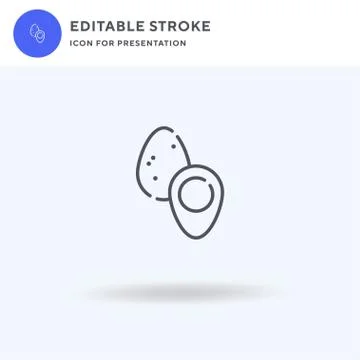 Egg icon vector, filled flat sign, solid pictogram isolated on white, logo Stock Illustration