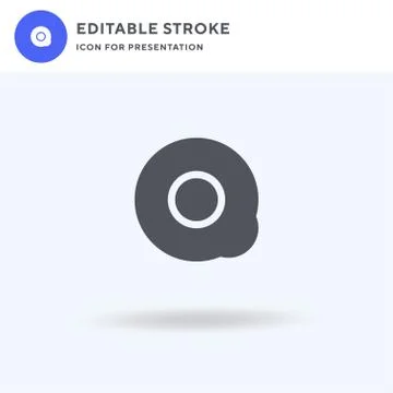 Egg icon vector, filled flat sign, solid pictogram isolated on white, logo Stock Illustration