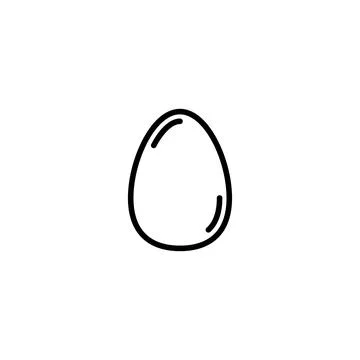 Egg Icon vector. Simple flat symbol. Perfect Black pictogram illustration on  Stock Illustration