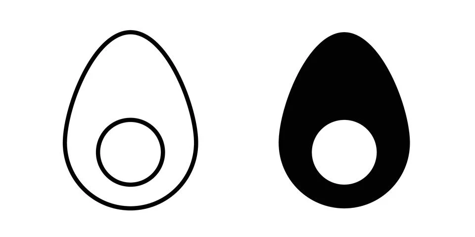 Egg icon vector, symbol, logo illustrations Stock Illustration