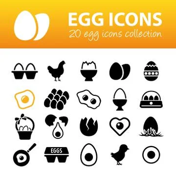 Egg icons Stock Illustration