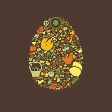 Egg icons Stock Illustration