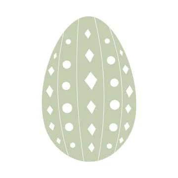 Egg illustration. Simple vector easter egg. One egg. Stock Illustration