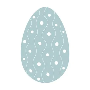 Egg illustration. Simple vector easter egg. One egg. Stock Illustration